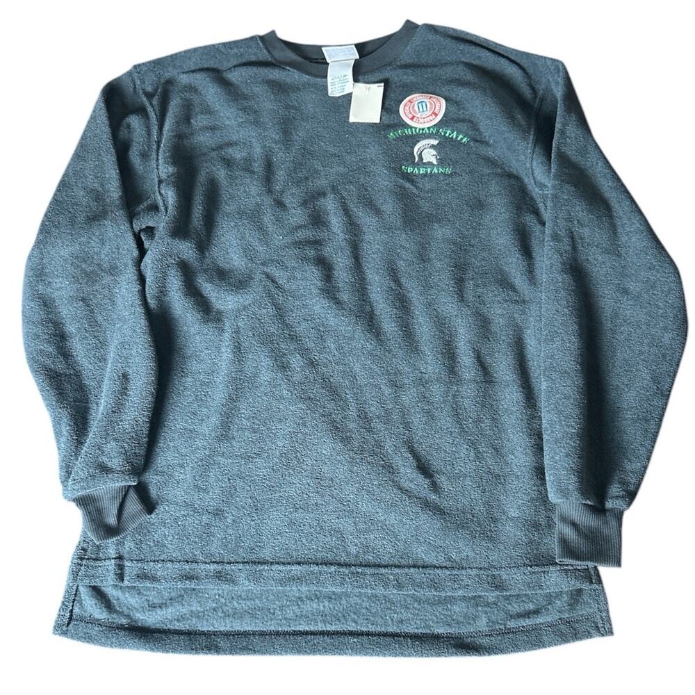 Michigan State Spartans‎ Shirt Mens Medium Long Sleeve Fleece Gray